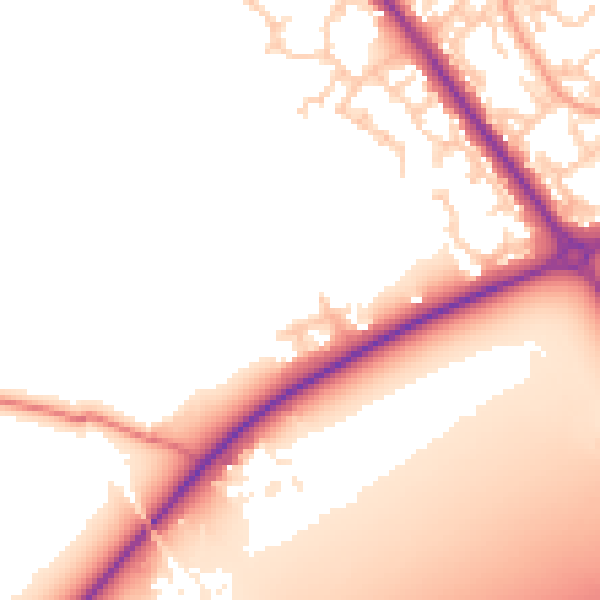 Daytime road noise heatmap for CH1 6PW