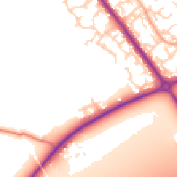 Daytime road noise heatmap for CH1 6PX