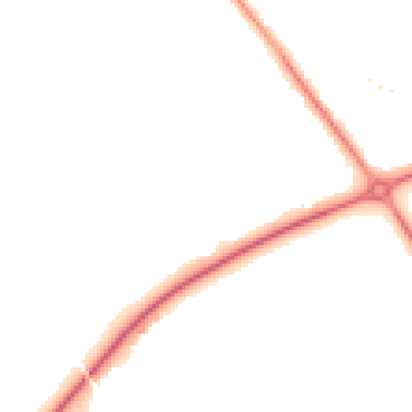 Night-time road noise heatmap for CH1 6PZ