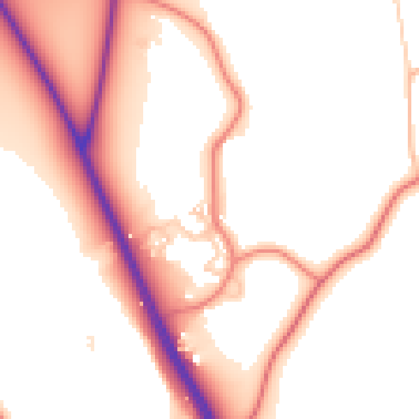 Daytime road noise heatmap for CH1 6QH