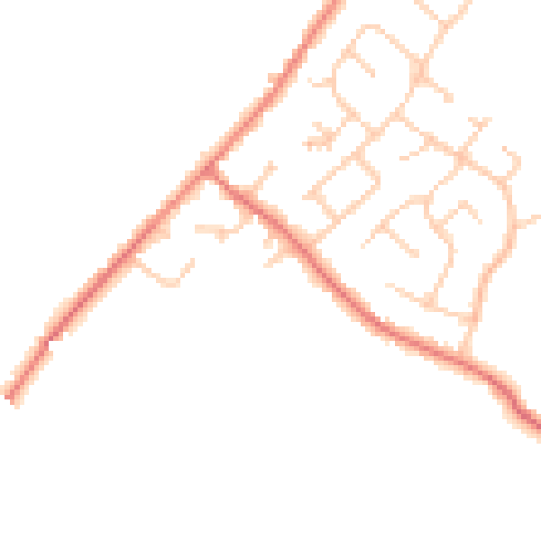 Daytime road noise heatmap for CH1 6QP
