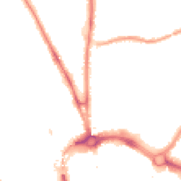 Night-time road noise heatmap for CH2 1AE