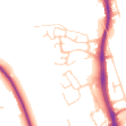 Daytime road noise heatmap for CH2 1AG