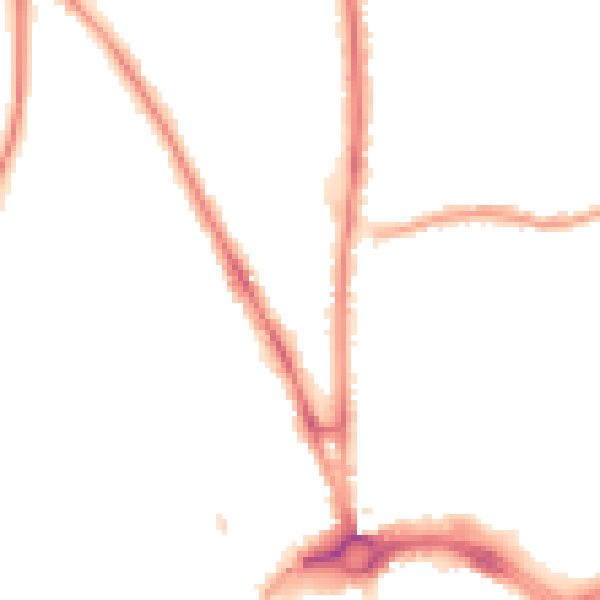 Night-time road noise heatmap for CH2 1AJ