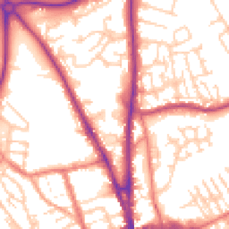 Daytime road noise heatmap for CH2 1AL