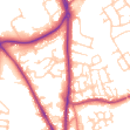 Daytime road noise heatmap for CH2 1AW
