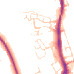Daytime road noise heatmap for CH2 1AY