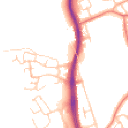 Daytime road noise heatmap for CH2 1AZ