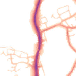 Daytime road noise heatmap for CH2 1BB