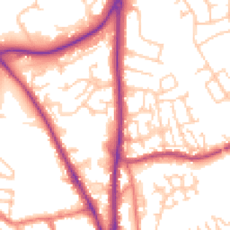 Daytime road noise heatmap for CH2 1BE