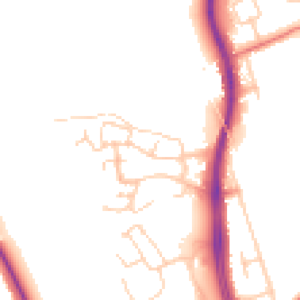 Daytime road noise heatmap for CH2 1BL