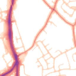 Daytime road noise heatmap for CH2 1BT