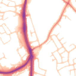 Daytime road noise heatmap for CH2 1BU