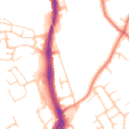 Daytime road noise heatmap for CH2 1BX