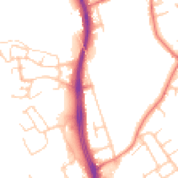 Daytime road noise heatmap for CH2 1DD
