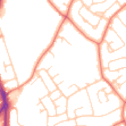 Daytime road noise heatmap for CH2 1DG