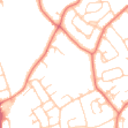 Daytime road noise heatmap for CH2 1DQ