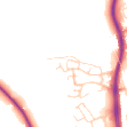 Daytime road noise heatmap for CH2 1DT