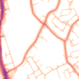Daytime road noise heatmap for CH2 1DW