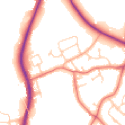 Daytime road noise heatmap for CH2 1EQ