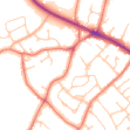 Daytime road noise heatmap for CH2 1HT