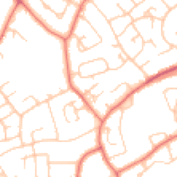 Daytime road noise heatmap for CH2 1HW