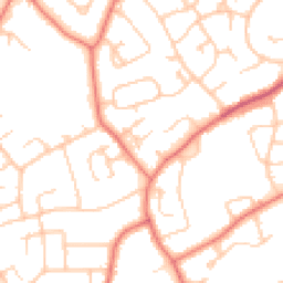 Daytime road noise heatmap for CH2 1HY