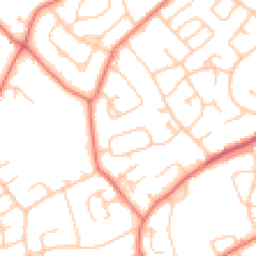 Daytime road noise heatmap for CH2 1JH