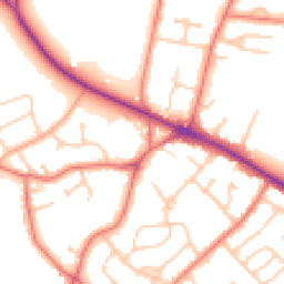 Daytime road noise heatmap for CH2 1LA