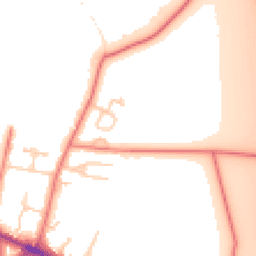 Daytime road noise heatmap for CH2 1LY