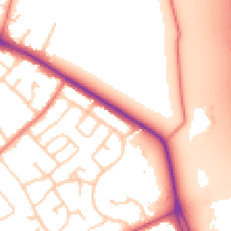 Daytime road noise heatmap for CH2 1NG