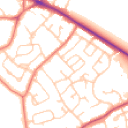 Daytime road noise heatmap for CH2 1NP