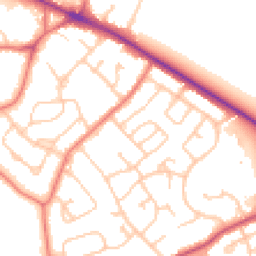 Daytime road noise heatmap for CH2 1NS