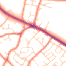 Daytime road noise heatmap for CH2 1RH