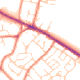 Daytime road noise heatmap for CH2 1RQ