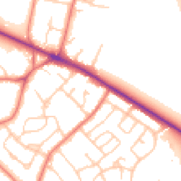 Daytime road noise heatmap for CH2 1RR