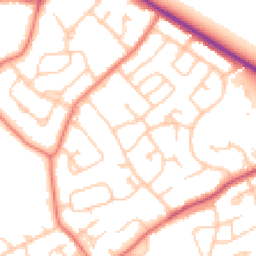 Daytime road noise heatmap for CH2 1SR