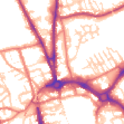 Daytime road noise heatmap for CH2 2BB