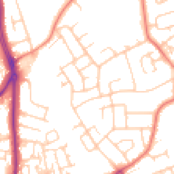 Daytime road noise heatmap for CH2 2DA