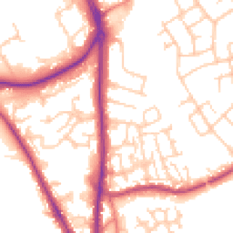 Daytime road noise heatmap for CH2 2DY