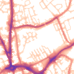 Daytime road noise heatmap for CH2 2EA