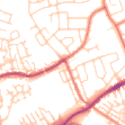 Daytime road noise heatmap for CH2 2EB