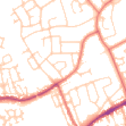 Daytime road noise heatmap for CH2 2EJ