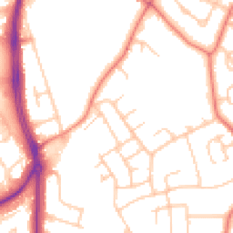 Daytime road noise heatmap for CH2 2JB