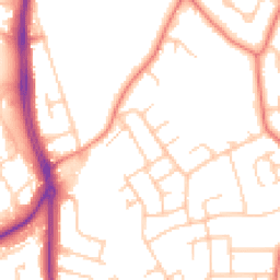 Daytime road noise heatmap for CH2 2JE