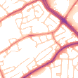 Daytime road noise heatmap for CH2 2LY
