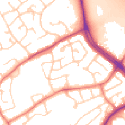 Daytime road noise heatmap for CH2 2PY