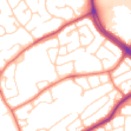 Daytime road noise heatmap for CH2 2QE