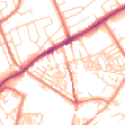 Daytime road noise heatmap for CH2 3AZ