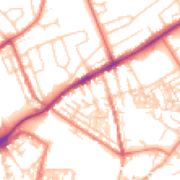 Daytime road noise heatmap for CH2 3BD